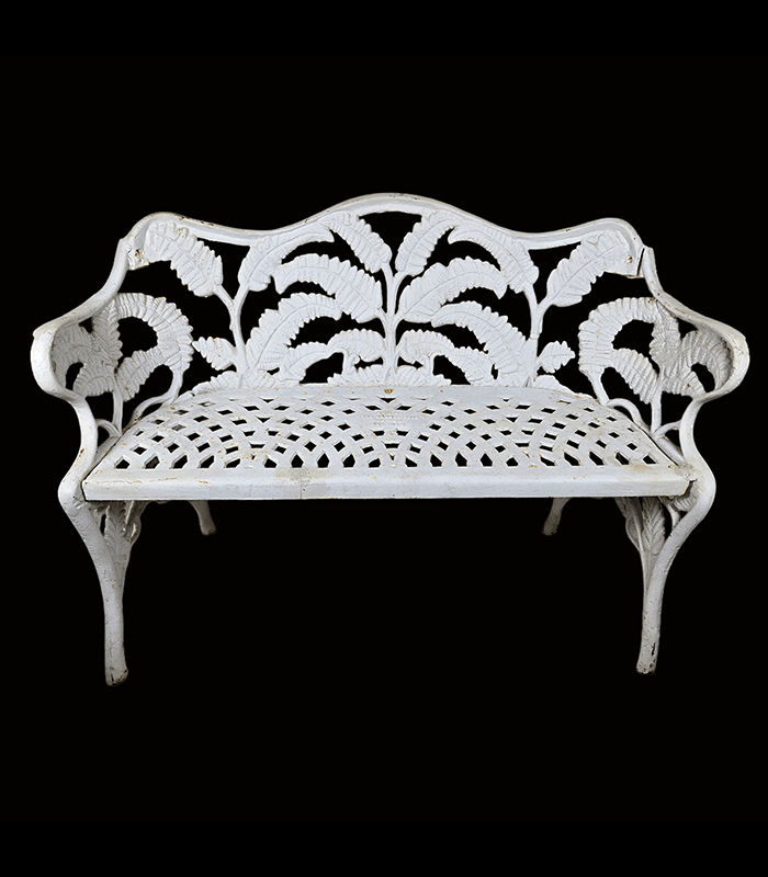 Cast Iron Fern Bench 01 Rare American Kramer Bros Fern Bench - Image 1