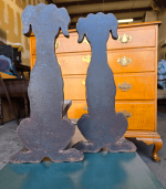 Cast Iron Dog Andirons