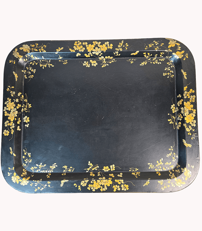Paper Mache Tray 19th Century English Papier-Mache Tray - Image 1