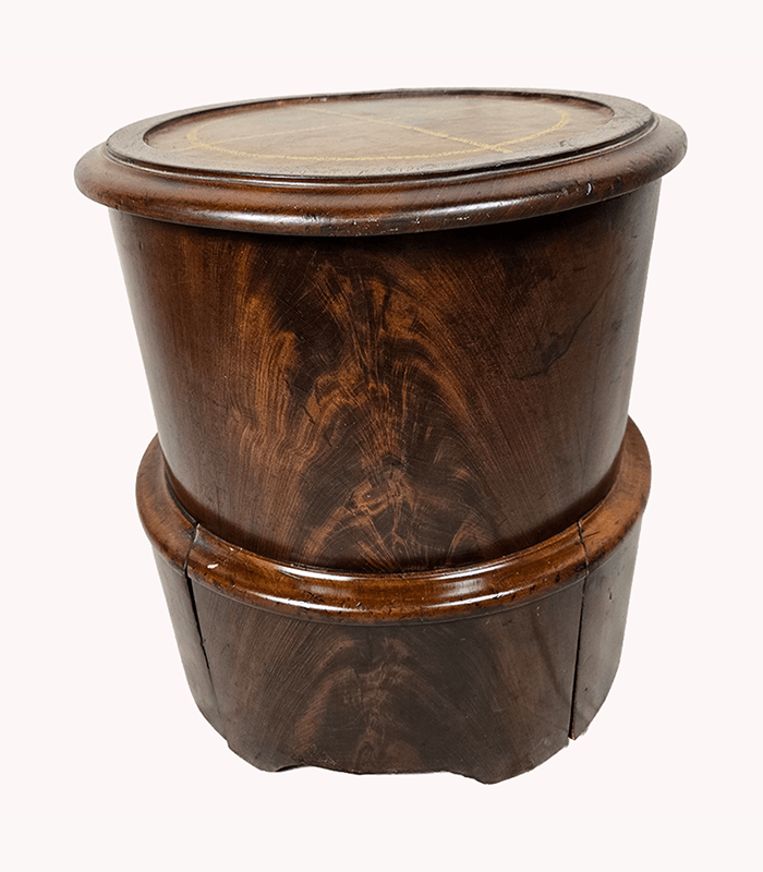 Round Commode 01 English Mahogany Commode - Image 1