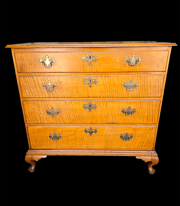 Tiger Maple Chest 1 New England Tiger Maple Chest - Image 1